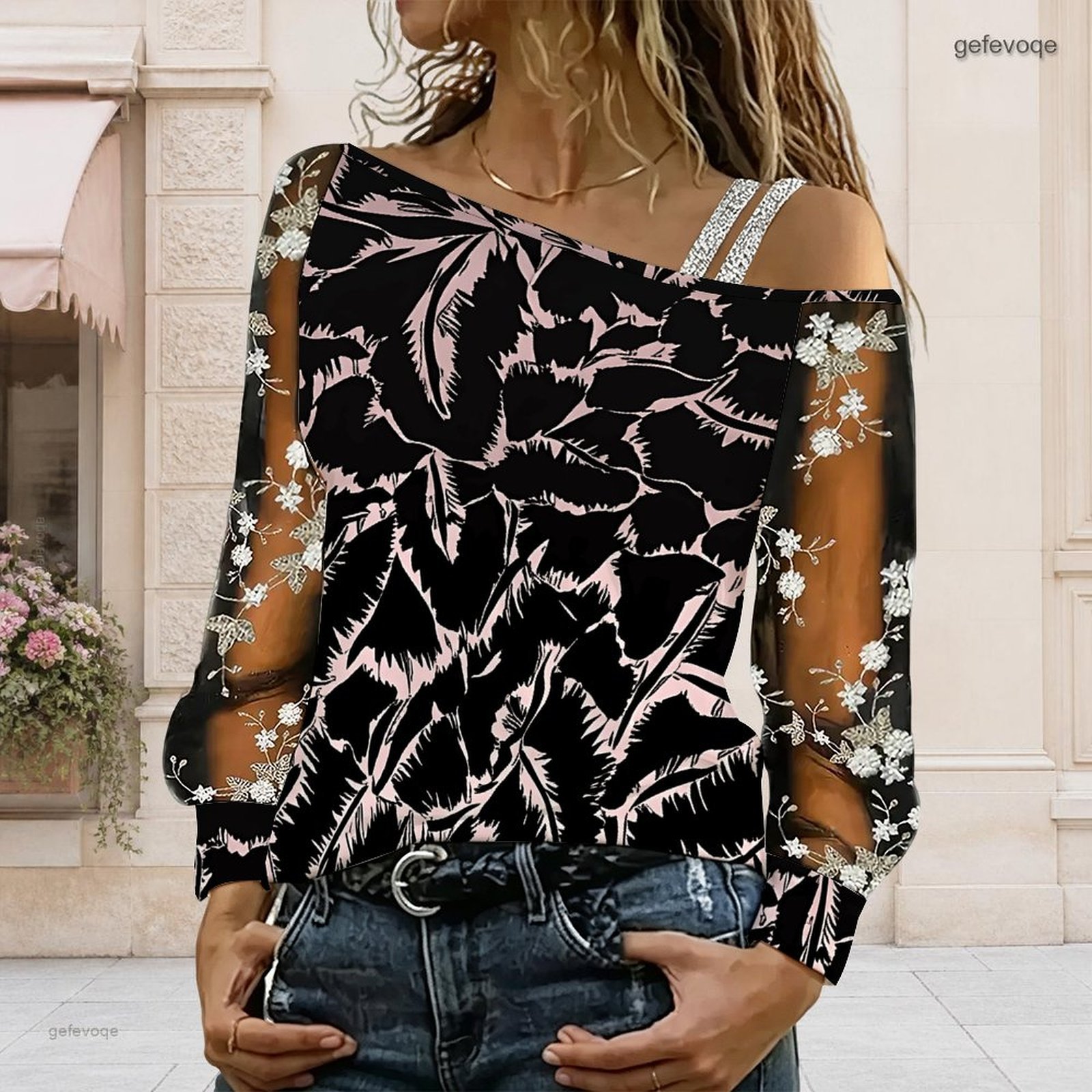เสื้อผู้หญิงเปิดไหล่ ทรงไม่สมม - Blouse Off Shoulder บทวิจารณ์และราคา