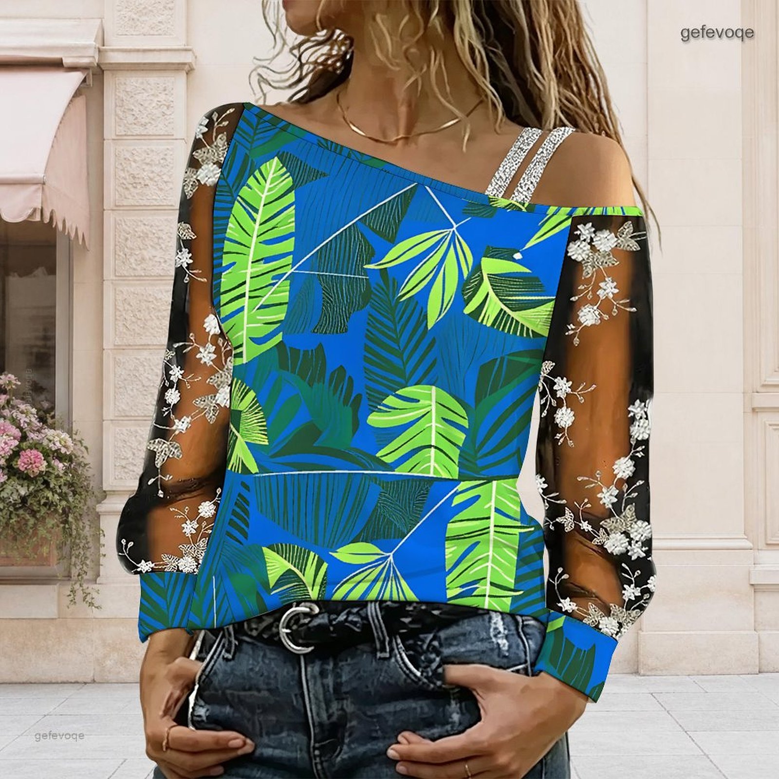 เสื้อผู้หญิงเปิดไหล่ ทรงไม่สมม - Blouse Off Shoulder บทวิจารณ์และราคา
