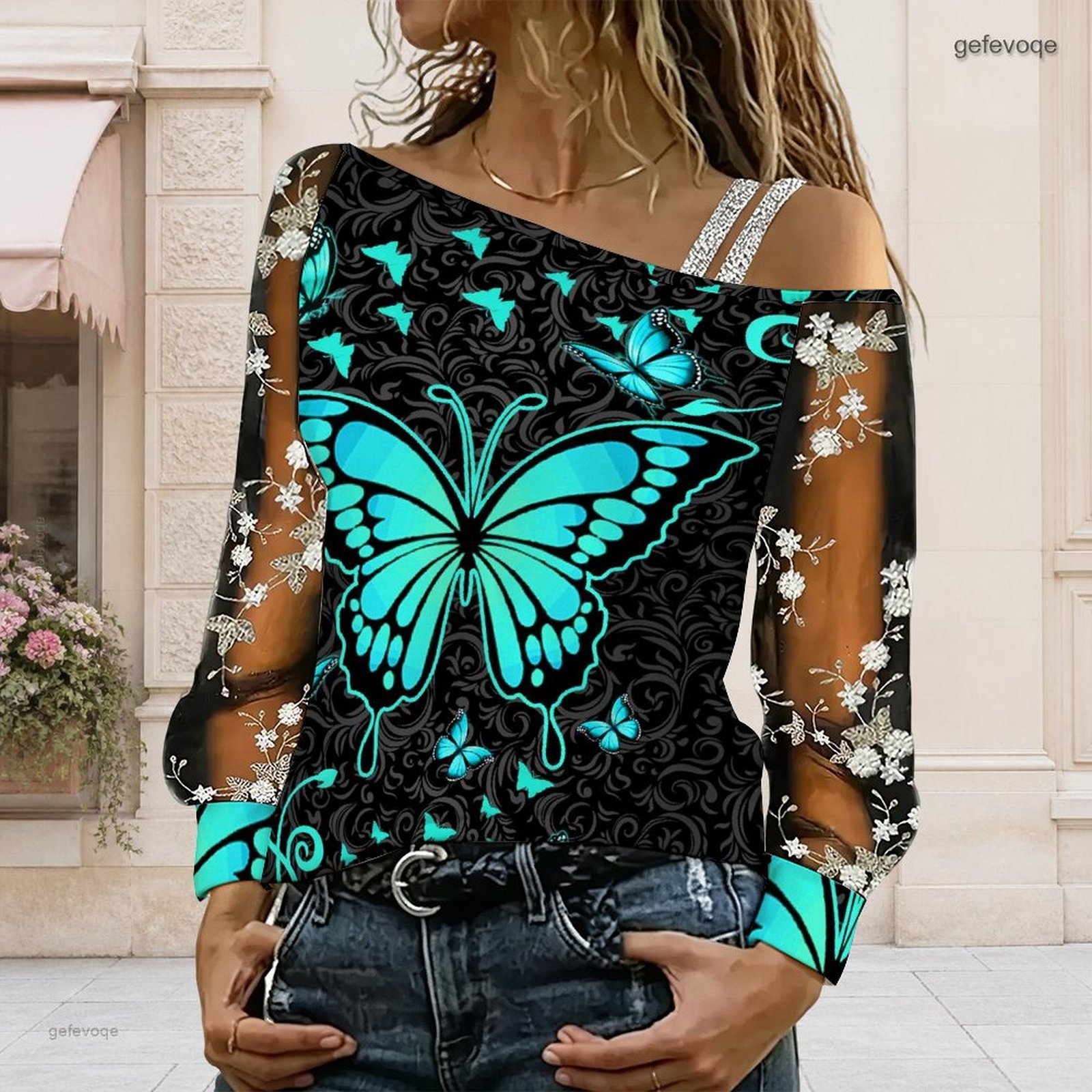เสื้อผู้หญิงเปิดไหล่ ทรงไม่สมม - Blouse Off Shoulder บทวิจารณ์และราคา
