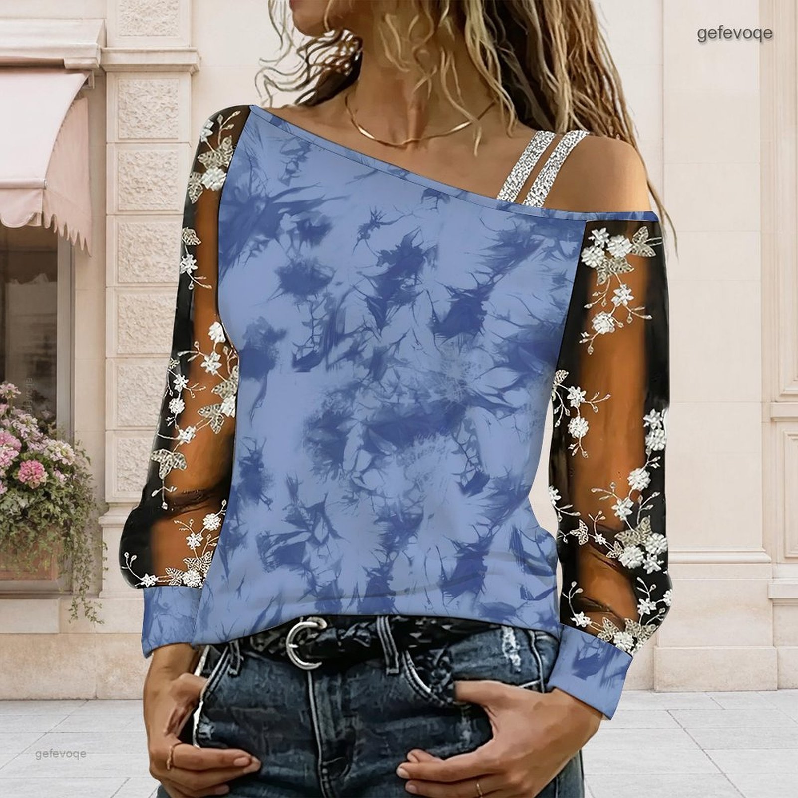 เสื้อผู้หญิงเปิดไหล่ ทรงไม่สมม - Blouse Off Shoulder บทวิจารณ์และราคา