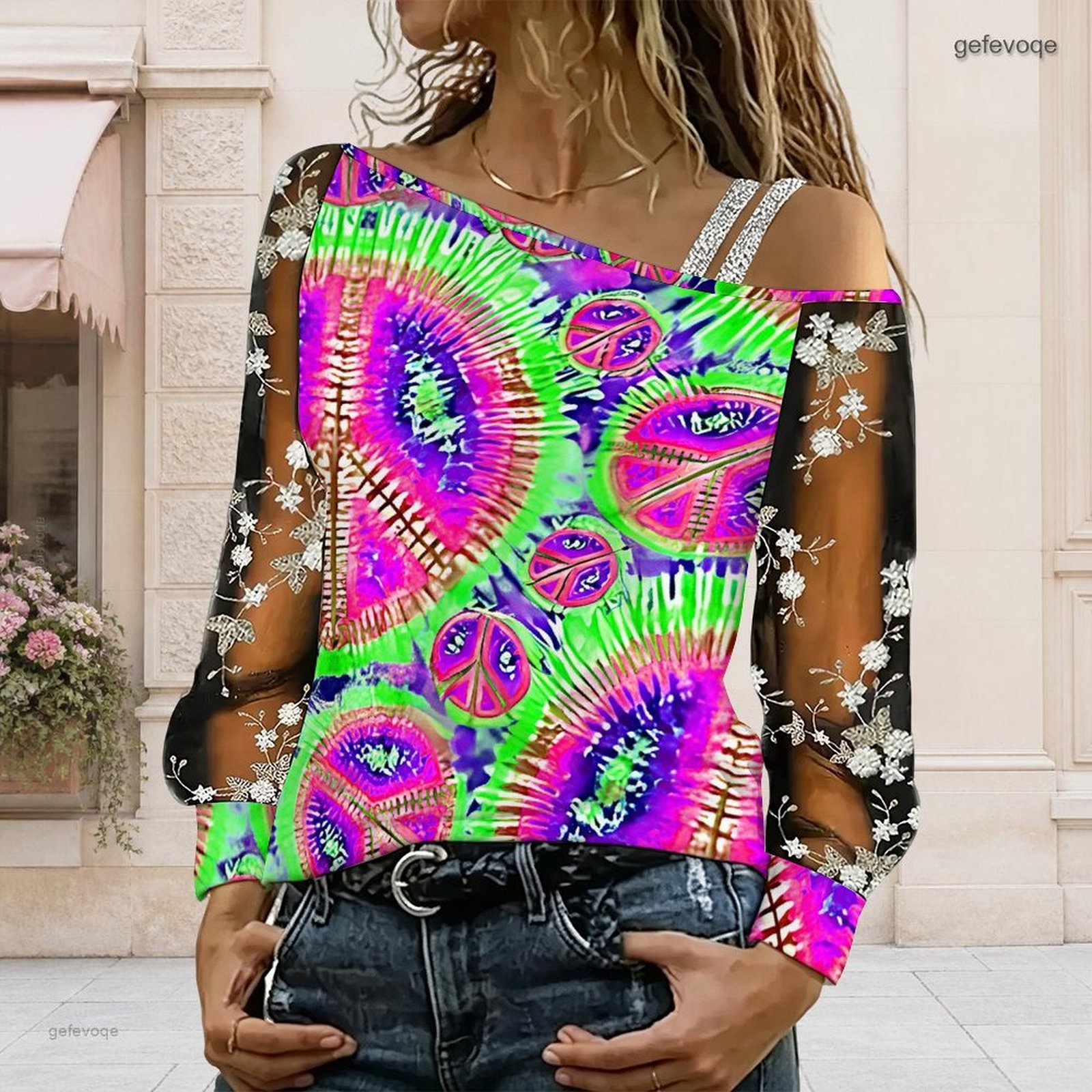 เสื้อผู้หญิงเปิดไหล่ ทรงไม่สมม - Blouse Off Shoulder บทวิจารณ์และราคา