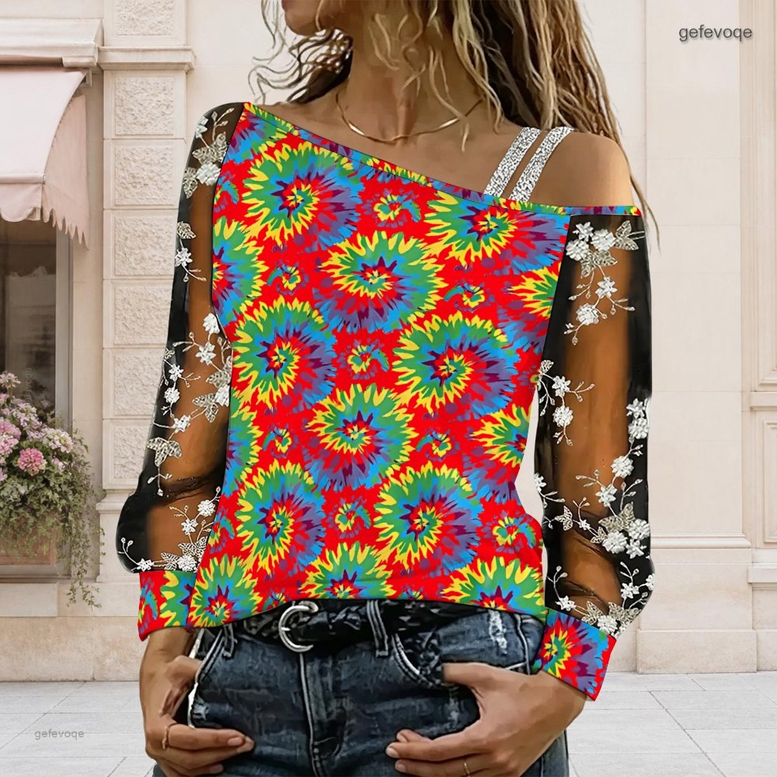 เสื้อผู้หญิงเปิดไหล่ ทรงไม่สมม - Blouse Off Shoulder บทวิจารณ์และราคา
