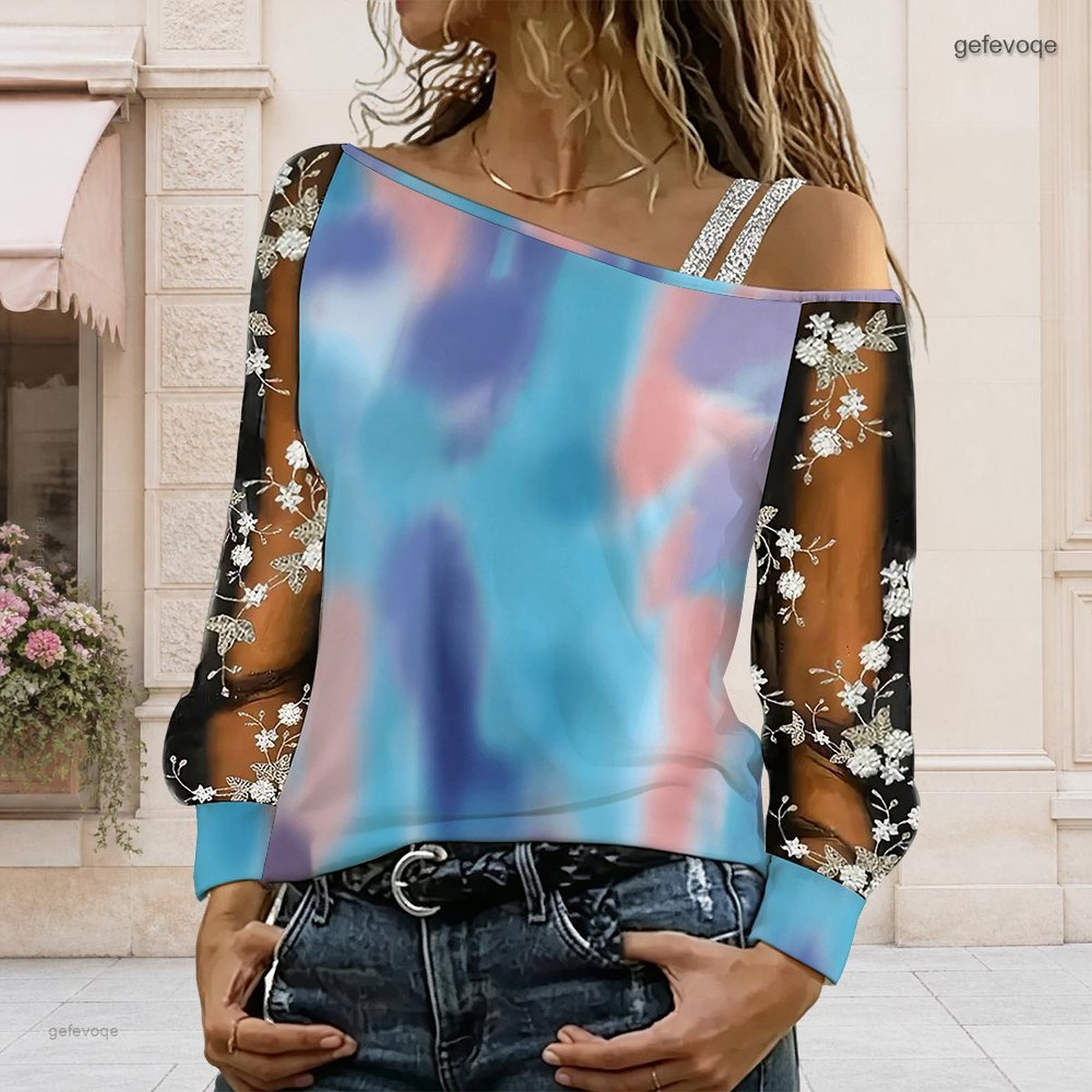 เสื้อผู้หญิงเปิดไหล่ ทรงไม่สมม - Blouse Off Shoulder บทวิจารณ์และราคา
