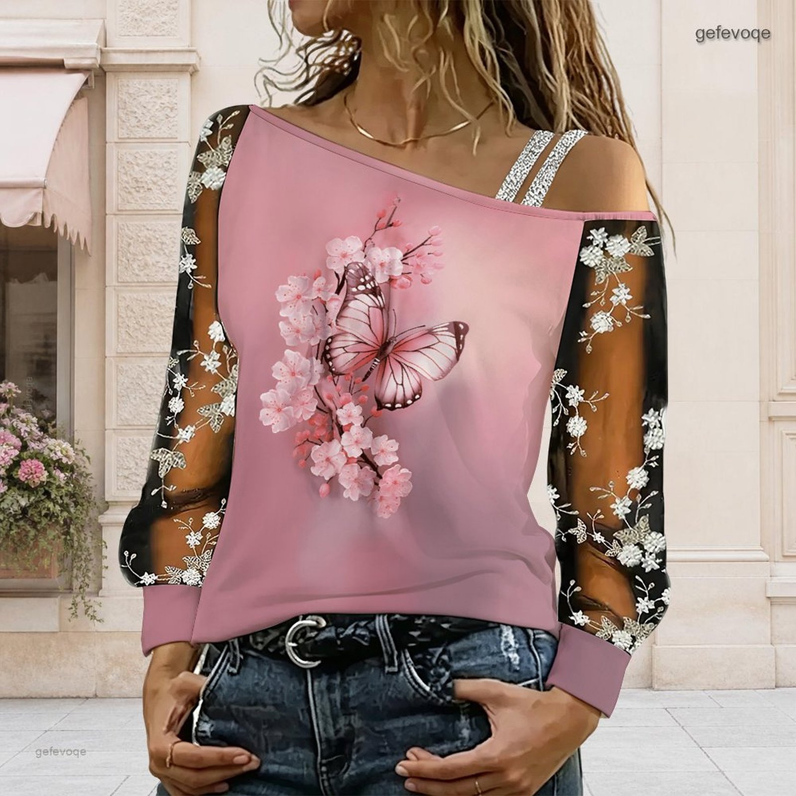 เสื้อผู้หญิงเปิดไหล่ ทรงไม่สมม - Blouse Off Shoulder บทวิจารณ์และราคา